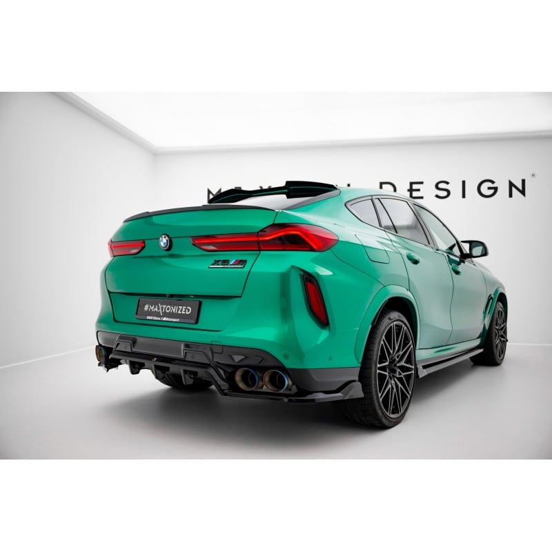 Maxton - Arriere Splitter (avec une barre verticale) BMW X6 M F96 Facelift