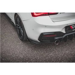 Maxton - Street Pro Lame Du Pare Chocs Arriere V.3 BMW 1 F20 M140i Noir + Rabats Brillant 