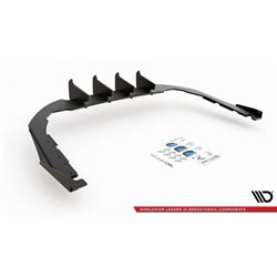 Maxton - Street Pro Diffuseur Arrière Complet Volkswagen Arteon R-Line Sedan / Shooting Brake Mk1 Noir-Rouge + Rabats Brillant