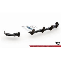 Maxton - Street Pro Diffuseur Arrière Complet Volkswagen Polo GTI Mk6 Rouge + Rabats Brillant