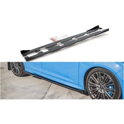 Maxton - Street Pro Rajouts Des Bas De Caisse Ford Focus RS Mk3 Noir + Rabats Brillant
