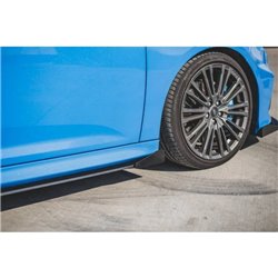 Maxton - Street Pro Rajouts Des Bas De Caisse Ford Focus RS Mk3 Noir + Rabats Brillant 