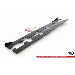 Maxton - Street Pro Rajouts Des Bas De Caisse Ford Focus RS Mk3 Noir + Rabats Brillant 