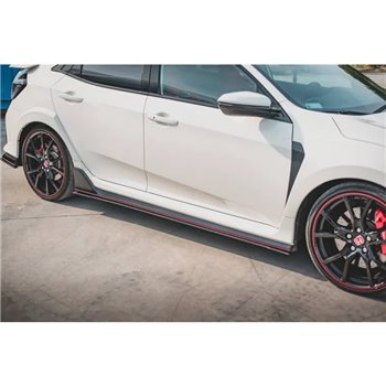 Maxton - Street Pro Rajouts Des Bas De Caisse V.2 Honda Civic Type-R Mk10 / Mk10 Facelift Noir-Rouge