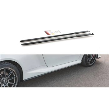 Maxton - Street Pro Rajouts Des Bas De Caisse Toyota GR Yaris Mk4 Noir-Rouge