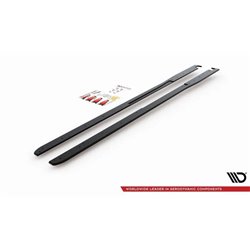 Maxton - Street Pro Rajouts Des Bas De Caisse Toyota GR Yaris Mk4 Noir-Rouge