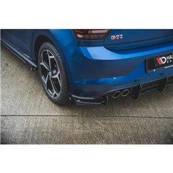 Maxton - Street Pro Diffuseur Arrière Complet Volkswagen Polo GTI Mk6 Noir + Rabats Brillant 