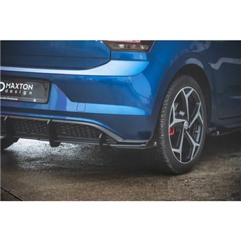 Maxton - Street Pro Diffuseur Arrière Complet Volkswagen Polo GTI Mk6 Noir + Rabats Brillant 