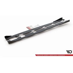 Maxton - Street Pro Rajouts Des Bas De Caisse Ford Focus RS Mk3 Noir-Rouge + Rabats Brillant