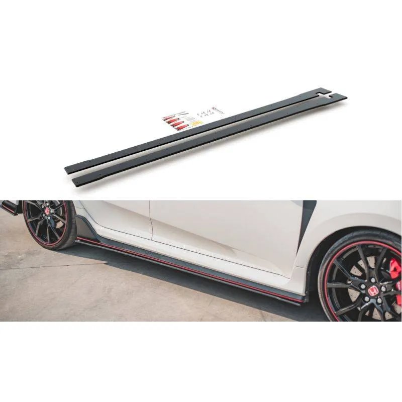 Maxton - Street Pro Rajouts Des Bas De Caisse V.2 Honda Civic Type-R Mk10 / Mk10 Facelift Noir