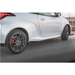 Maxton - Street Pro Rajouts Des Bas De Caisse Toyota GR Yaris Mk4 Noir + Rabats Brillant 