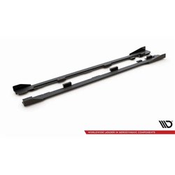 Maxton - Street Pro Rajouts Des Bas De Caisse Volkswagen Golf GTI Mk6 Noir-Rouge + Rabats Brillant