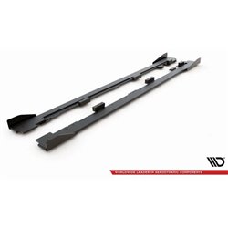 Maxton - Street Pro Rajouts Des Bas De Caisse Volkswagen Golf GTI Mk6 Noir-Rouge + Rabats Brillant