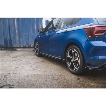 Maxton - Street Pro Rajouts Des Bas De Caisse Volkswagen Polo GTI Mk6 Noir + Rabats Brillant 