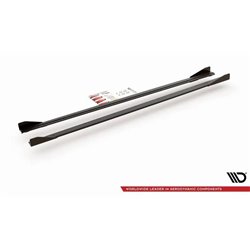 Maxton - Street Pro Rajouts Des Bas De Caisse Volkswagen Polo GTI Mk6 Noir + Rabats Brillant 