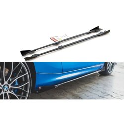 Maxton - Street Pro Rajouts Des Bas De Caisse BMW 1 F21 M135i / M140i / M-Pack Noir + Rabats Brillant