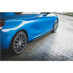 Maxton - Street Pro Rajouts Des Bas De Caisse BMW 1 F21 M135i / M140i / M-Pack Noir + Rabats Brillant 
