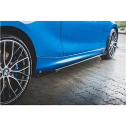 Maxton - Street Pro Rajouts Des Bas De Caisse BMW 1 F21 M135i / M140i / M-Pack Noir + Rabats Brillant 