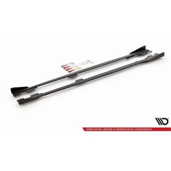 Maxton - Street Pro Rajouts Des Bas De Caisse BMW 1 F21 M135i / M140i / M-Pack Noir + Rabats Brillant 