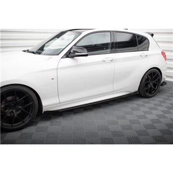 Maxton - Street Pro Rajouts Des Bas De Caisse V.2 BMW 1 F20 M135i / M140i / M-Pack Noir + Rabats Brillant 