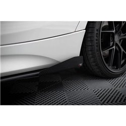 Maxton - Street Pro Rajouts Des Bas De Caisse V.2 BMW 1 F20 M135i / M140i / M-Pack Noir + Rabats Brillant 