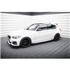 Maxton - Street Pro Rajouts Des Bas De Caisse V.2 BMW 1 F20 M135i / M140i / M-Pack Noir-Rouge + Rabats Brillant