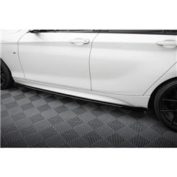 Maxton - Street Pro Rajouts Des Bas De Caisse V.2 BMW 1 F20 M135i / M140i / M-Pack Noir-Rouge + Rabats Brillant