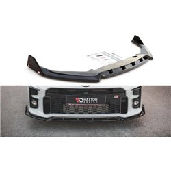 Maxton - Lame Du Pare-Chocs Avant V.2 + Ailerons Toyota GR Yaris Mk4 Noir Brillant