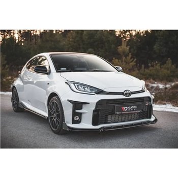 Maxton - Lame Du Pare-Chocs Avant V.2 + Ailerons Toyota GR Yaris Mk4 Noir Brillant
