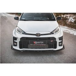 Maxton - Lame Du Pare-Chocs Avant V.2 + Ailerons Toyota GR Yaris Mk4 Noir Brillant