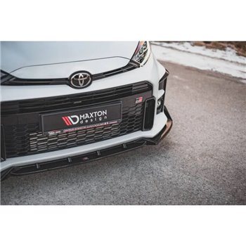 Maxton - Lame Du Pare-Chocs Avant V.2 + Ailerons Toyota GR Yaris Mk4 Noir Brillant