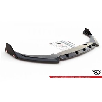 Maxton - Lame Du Pare-Chocs Avant V.2 + Ailerons Toyota GR Yaris Mk4 Noir Brillant