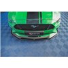 Maxton - Lame Du Pare-Chocs Avant V.2 + Ailerons Ford Mustang GT Noir Brillant