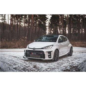 Maxton - Lame Du Pare-Chocs Avant V.3 + Ailerons Toyota GR Yaris Mk4 Noir Brillant