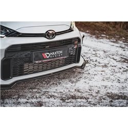 Maxton - Lame Du Pare-Chocs Avant V.3 + Ailerons Toyota GR Yaris Mk4 Noir Brillant