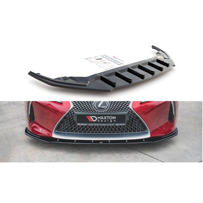 Maxton - Lame Du Pare-Chocs Avant V.1 Lexus LC 500 Noir Brillant