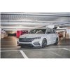 Maxton - Lame Du Pare-Chocs Avant V.2 + Ailerons Skoda Octavia RS Mk4 Noir Brillant