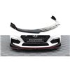 Maxton - Lame Du Pare-Chocs Avant V.6 + Ailerons Hyundai I30 N Mk3 Hatchback/Fastback Noir Brillant