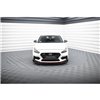 Maxton - Lame Du Pare-Chocs Avant V.6 + Ailerons Hyundai I30 N Mk3 Hatchback/Fastback Noir Brillant