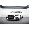 Maxton - Lame Du Pare-Chocs Avant V.6 + Ailerons Hyundai I30 N Mk3 Hatchback/Fastback Noir Brillant