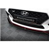 Maxton - Lame Du Pare-Chocs Avant V.6 + Ailerons Hyundai I30 N Mk3 Hatchback/Fastback Noir Brillant