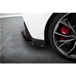 Maxton - Lame Du Pare-Chocs Avant V.6 + Ailerons Hyundai I30 N Mk3 Hatchback/Fastback Noir Brillant