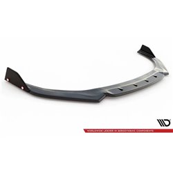 Maxton - Lame Du Pare-Chocs Avant V.6 + Ailerons Hyundai I30 N Mk3 Hatchback/Fastback Noir Brillant