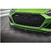 Maxton - Lame Du Pare-Chocs Avant V.1 + Ailerons Audi RS5 F5 Facelift Noir Brillant