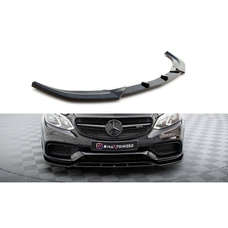 Maxton - Lame Du Pare-Chocs Avant Mercedes-Benz E63 AMG Sedan W212 Facelift Noir Brillant