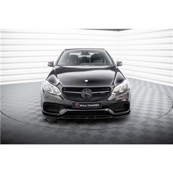 Maxton - Lame Du Pare-Chocs Avant Mercedes-Benz E63 AMG Sedan W212 Facelift Noir Brillant