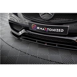 Maxton - Lame Du Pare-Chocs Avant Mercedes-Benz E63 AMG Sedan W212 Facelift Noir Brillant