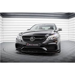 Maxton - Lame Du Pare-Chocs Avant Mercedes-Benz E63 AMG Sedan W212 Facelift Noir Brillant