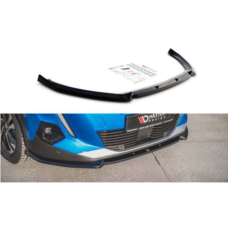 Maxton - Lame Du Pare-Chocs Avant V.1 Peugeot 2008 Mk2 Noir Brillant