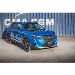 Maxton - Lame Du Pare-Chocs Avant V.1 Peugeot 2008 Mk2 Noir Brillant